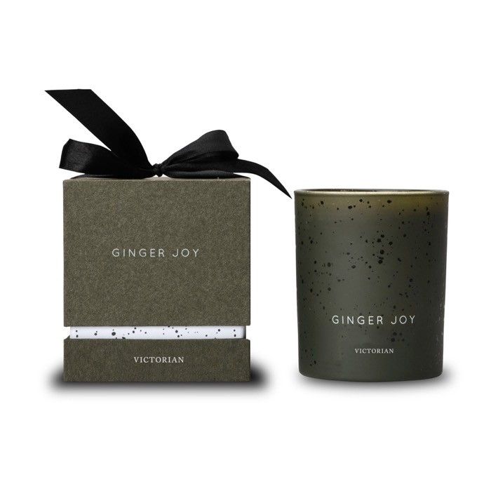 Bougie parfumée au gingembre avec durée de 38 heures Victorian avec zone d'impression