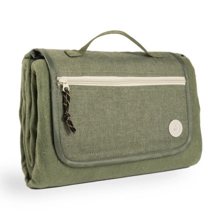 Couverture pique-nique base résistante à l'eau et poignée de transport avec zone d'impression