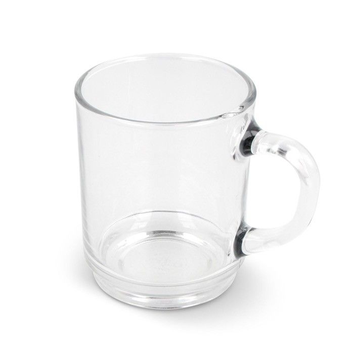 Tasse en verre résistant à la chaleur pour le thé de 260ml avec zone d'impression