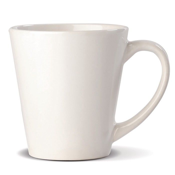 Tasse blanche en céramique spéciale pour sublimation 350ml avec zone d'impression