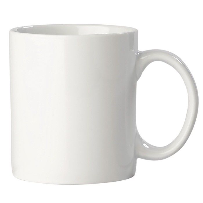 Tasse blanche en céramique spéciale pour sublimation 300ml avec zone d'impression