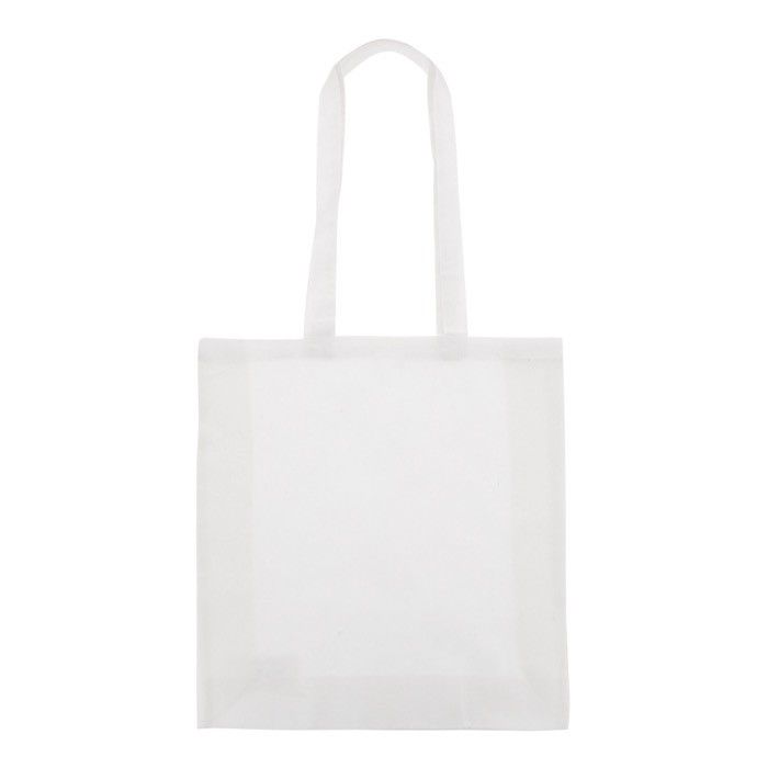 Petit sac en coton recyclé avec soufflet et poignées 140 g/m2 avec zone d'impression