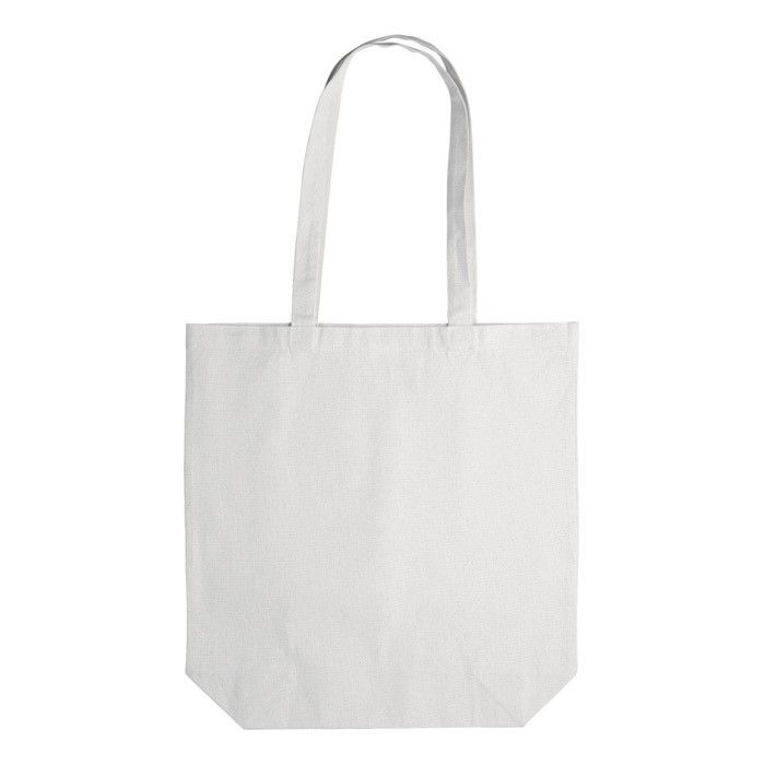 Sac en coton avec soufflet OEKO-TEX de couleurs 280 g/m2 avec zone d'impression