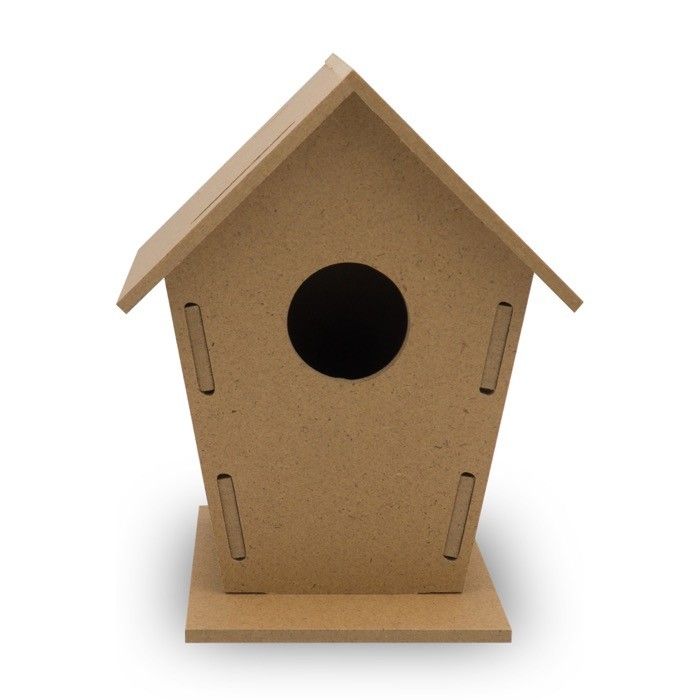 Maison pour oiseaux à monter avec 7 pièces sans besoin d'outils avec zone d'impression