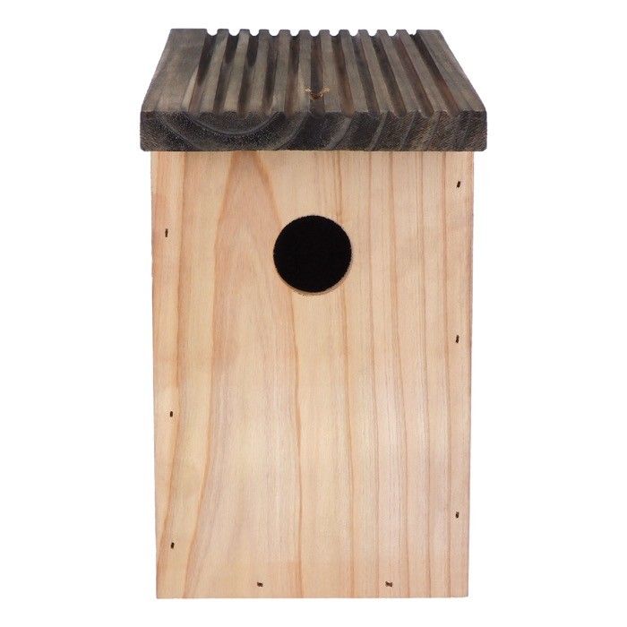 Maison de jardin pour oiseaux avec ouverture de 30 mm et fentes avec zone d'impression
