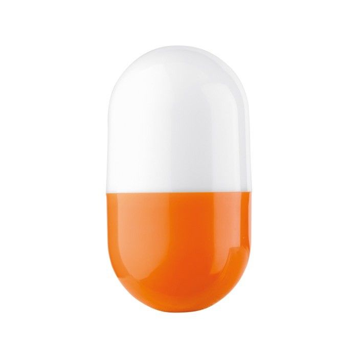 Lampe portable en forme ovale avec base colorée et lumière basculante avec zone d'impression