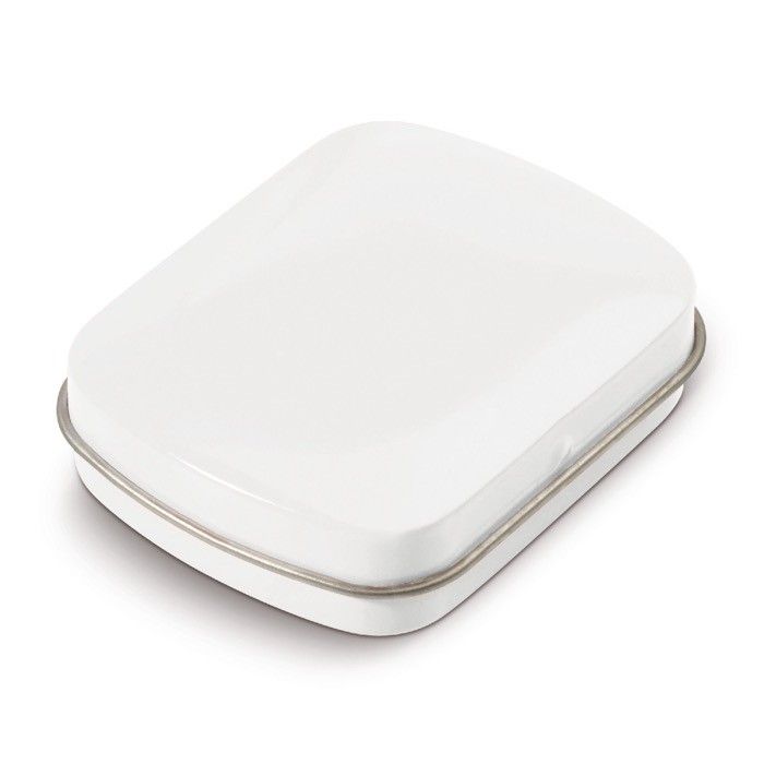 Boîte de menthes rectangulaire en plusieurs couleurs 23g avec zone d'impression