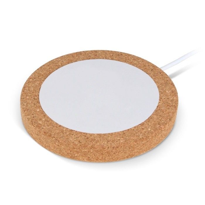 Chargeur sans fil circulaire avec grande surface personnalisable 15W avec zone d'impression