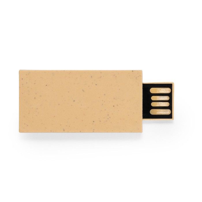 USB minimaliste en canne de blé avec logo en couleur