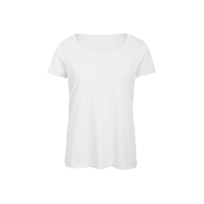 T-shirt pour femme en polyester et coton 130 g/m² B&C avec zone d'impression