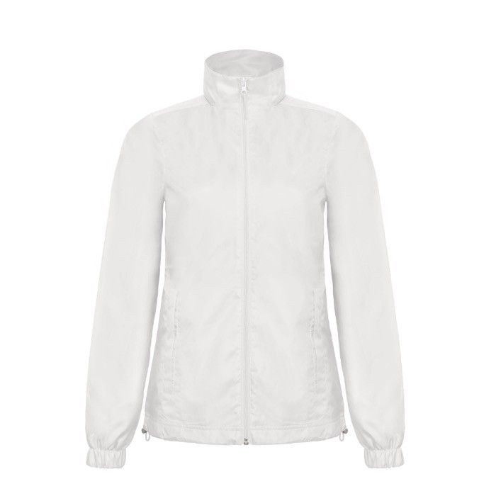 Veste pour femme en polyester imperméable et coupe-vent B&C avec zone d'impression