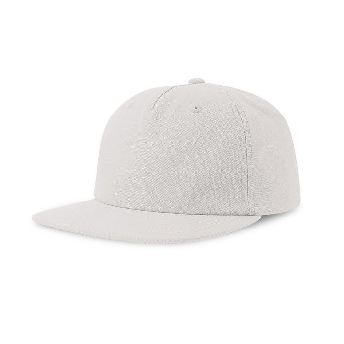 Casquette vintage en coton recyclé avec visière plate 260 g/m²