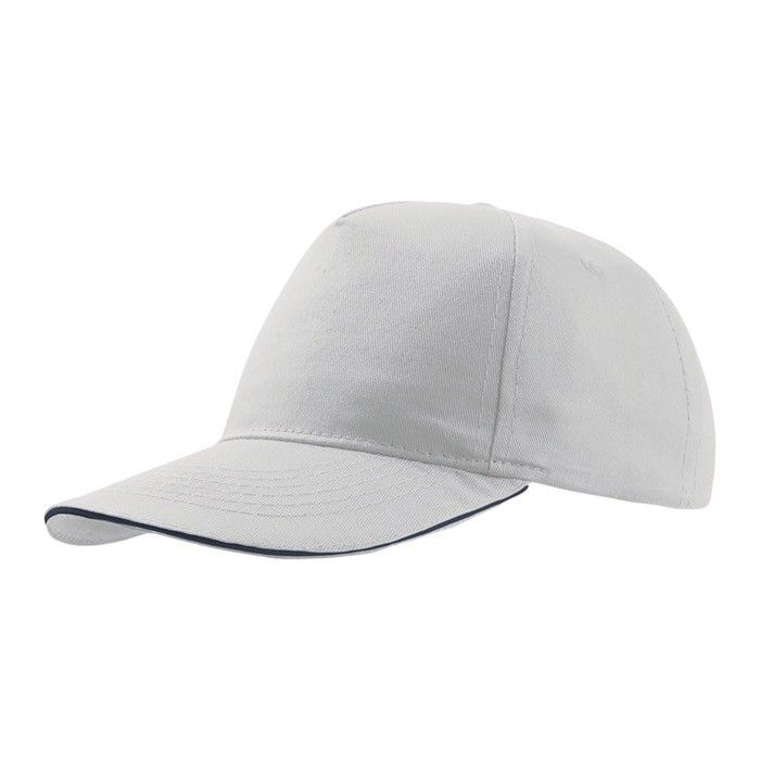 Casquette en coton léger avec visière contrastée en couleur 160 g/m² avec zone d'impression