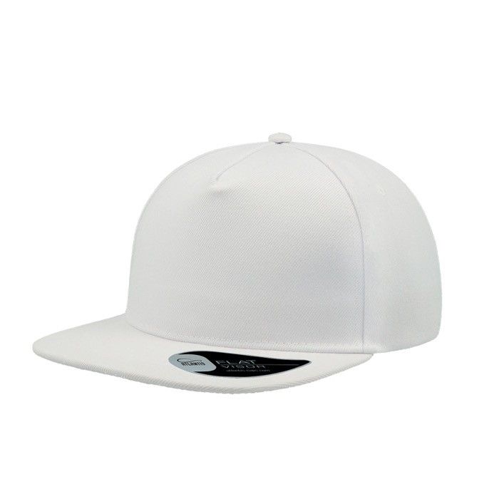 Casquette partiellement en laine avec visière plate 400 g/m² avec zone d'impression