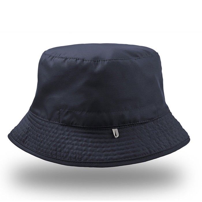 Chapeau de pêcheur réversible en polyester avec intérieur coloré avec zone d'impression