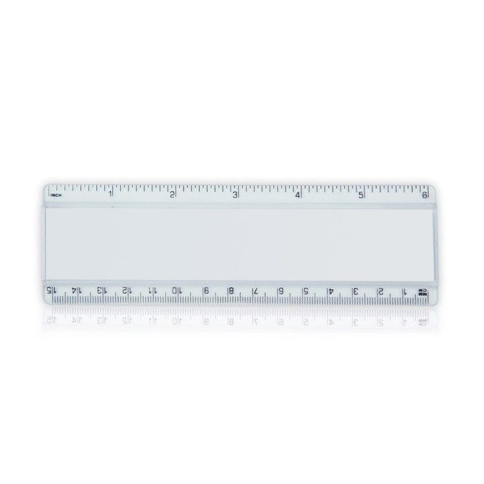 Règle enfant transparente avec une face personnalisable 30 cm avec zone d'impression