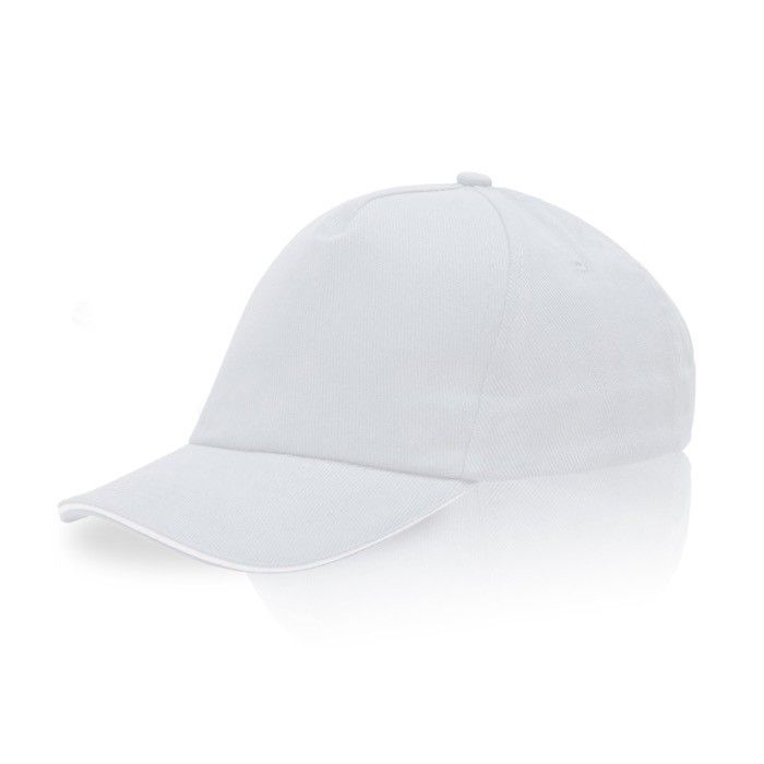 Casquette enfant en coton avec détail coloré sur la visière 255 g/m2 avec zone d'impression
