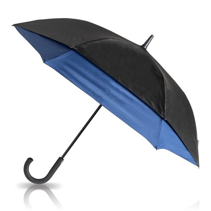 Parapluie automatique en pongé avec intérieur coloré Ø132 avec zone d'impression