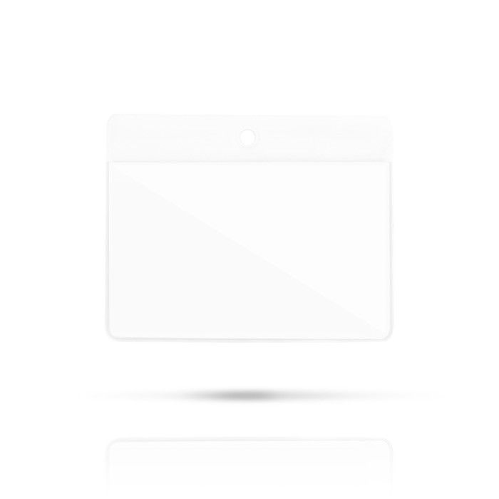 Identificateur en PVC idéal pour porter une accréditation 9x5,5 cm avec zone d'impression