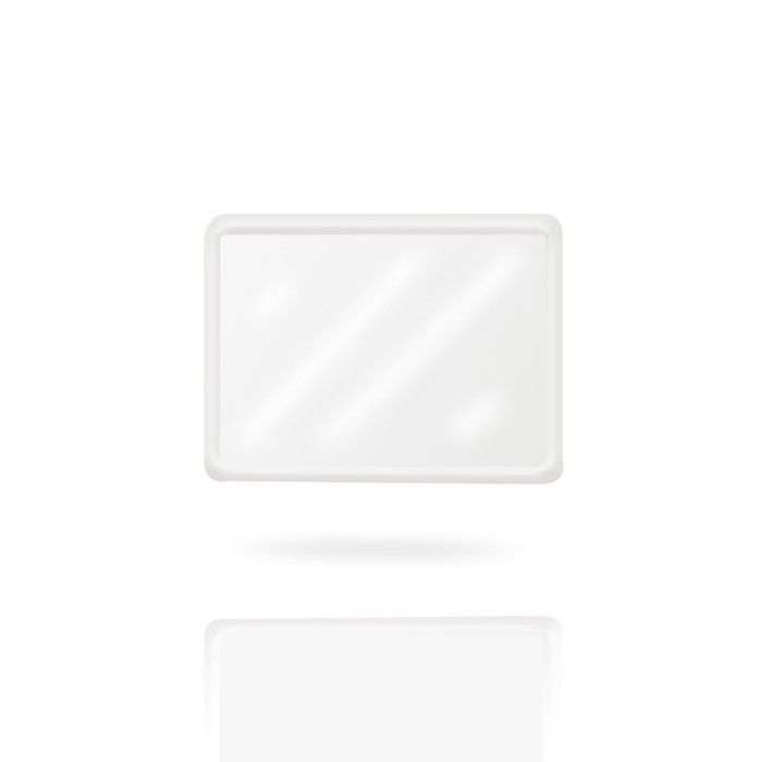 Identificateur en acrylique avec aimant et papier à 1 face 4,9x3,5 cm avec zone d'impression