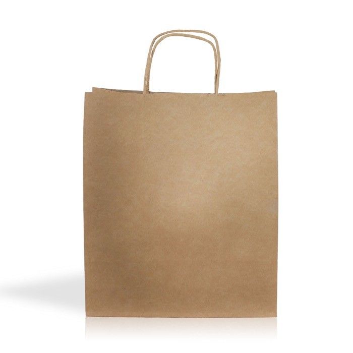 Sac kraft avec soufflet latéral résistant de 90 g/m² avec zone d'impression