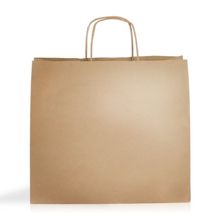 Sac très large en papier kraft pour faire les courses 100 g/m² avec zone d'impression