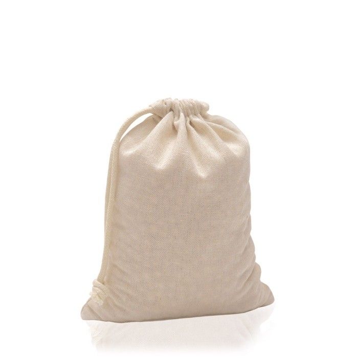 Sac en coton avec fermeture par cordon et longue sangle 110 g/m² avec zone d'impression