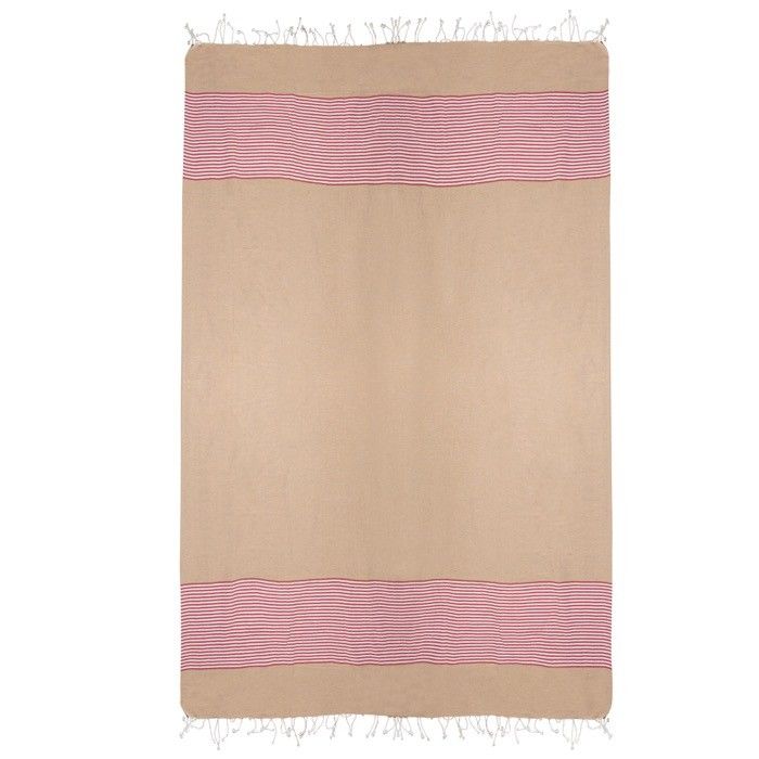 Serviette de plage en coton 100x180cm légère 220 g/m² avec zone d'impression