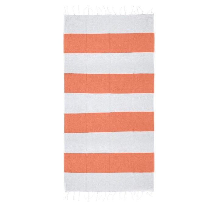 Serviette de plage en coton et polyester 90x180cm de 180 g/m² avec zone d'impression