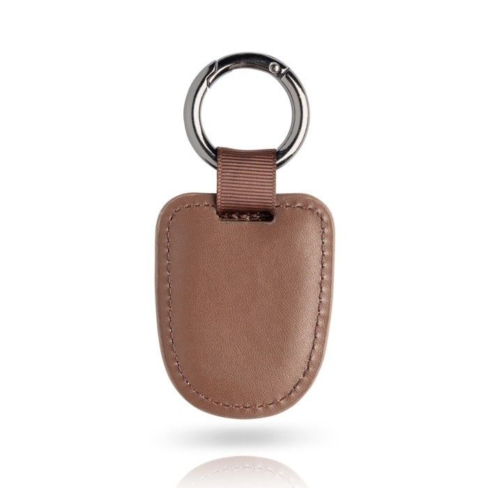 Porte-clés en cuir recyclé de haute qualité avec anneau en boucle avec zone d'impression