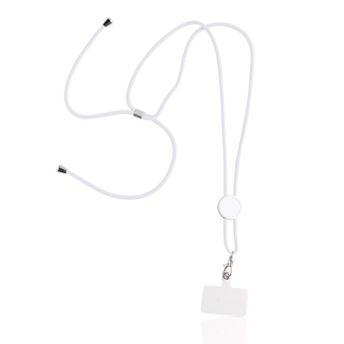 Cordon en RPET pour téléphone portable avec pièce réglable avec zone d'impression