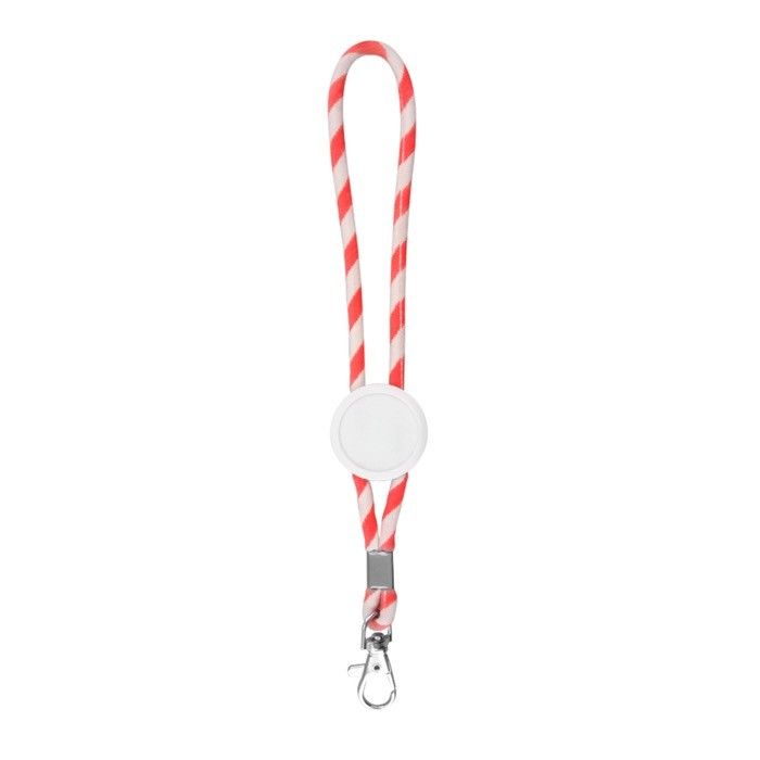 Porte-clés long de type lanyard ajustable avec mousqueton avec zone d'impression