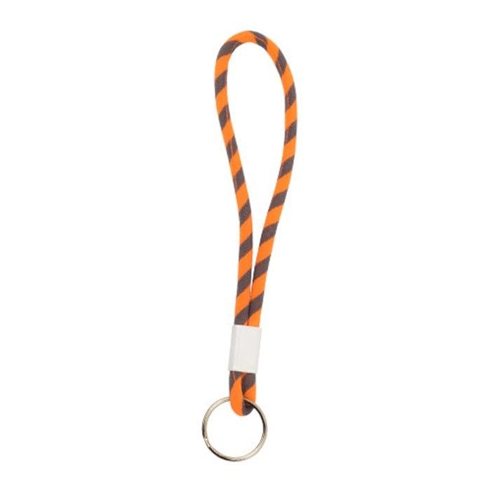 Porte-clés de type lanyard en terlenka ajustable avec anneau en métal avec zone d'impression