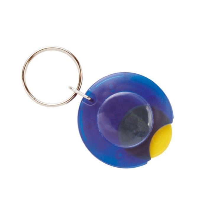 Porte-clés avec jeton pour chariot et papier personnalisable avec zone d'impression