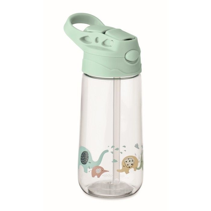 Gourde pour enfant en tritan avec paille, anti-fuite, 450ml