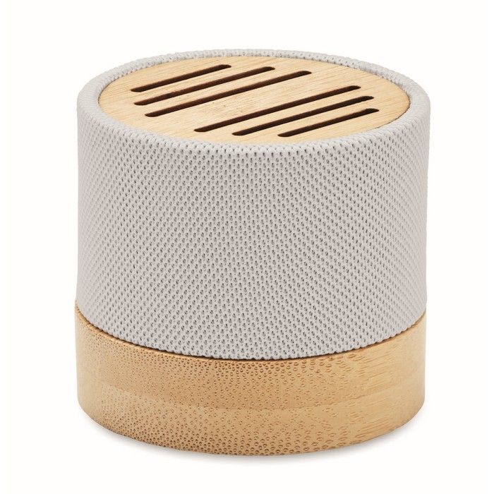 Enceinte RPET et bambou avec connexion 5.0 avec zone d'impression