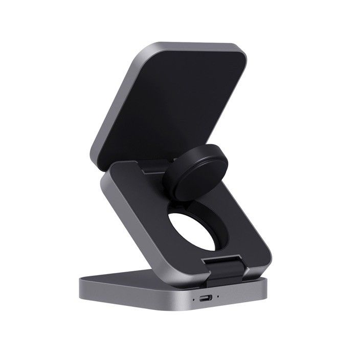 Chargeur portable sans fil en aluminium recyclé 3 en 1