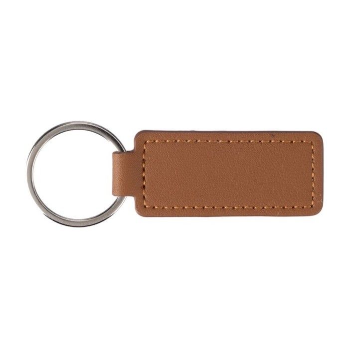 Porte-clés en simili cuir avec anneau métallique