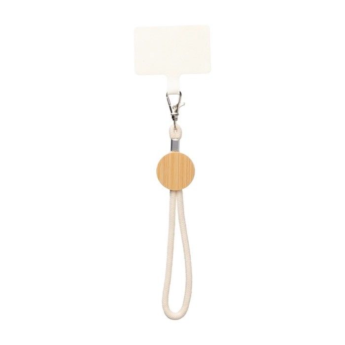 Bracelet et porte-badge en corde de coton avec détail en bambou