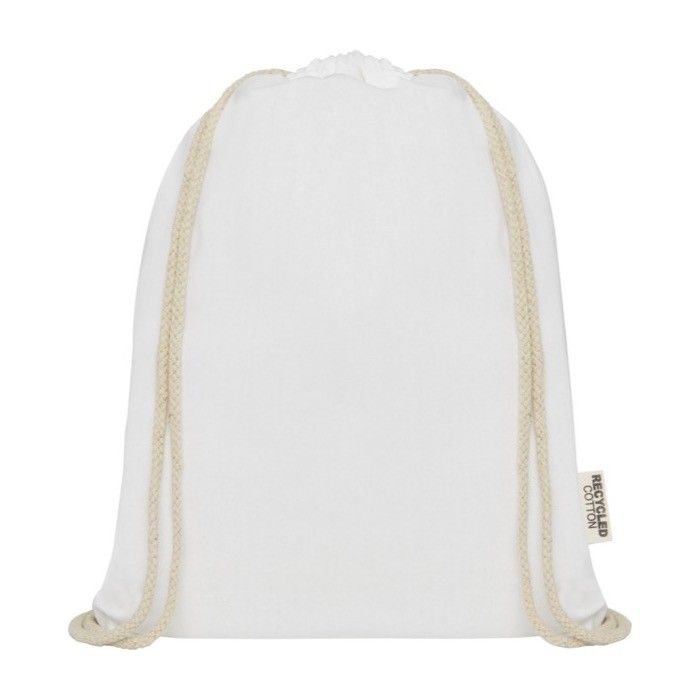 Sac en coton recyclé résistant avec cordons 140 g/m²