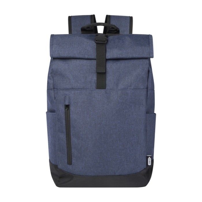 Sac à dos avec une finition grise et noire avec zone d'impression