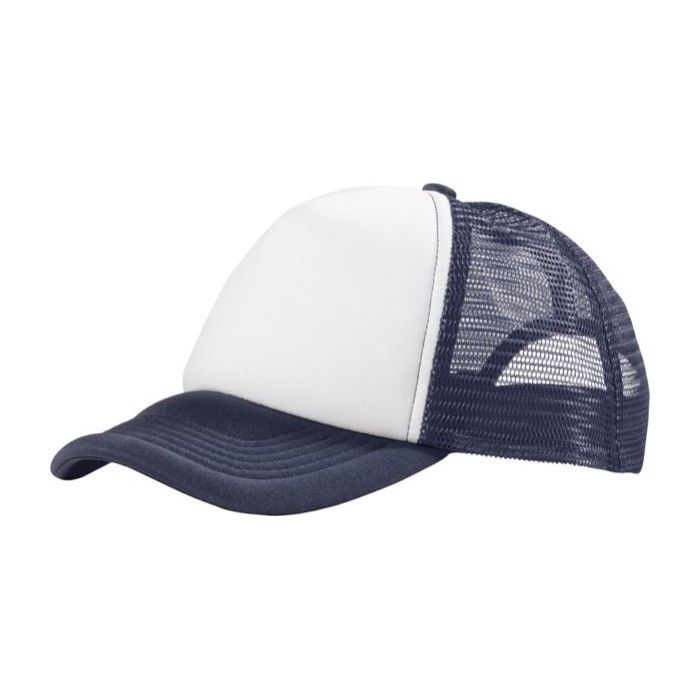 Casquette avec 5 panneaux style Tucker vue avec zone d'impression