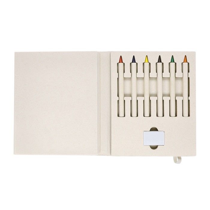 Ensemble dessin écologique, crayons de couleur éternels et bloc-notes