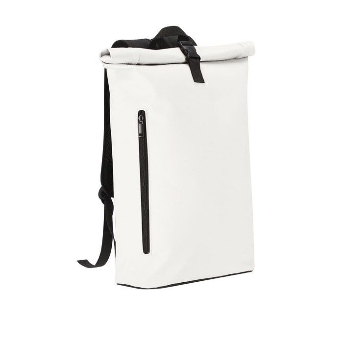 Sac à dos roll-top pour ordinateur 15” en PU doux, fermeture à boucle vue principale