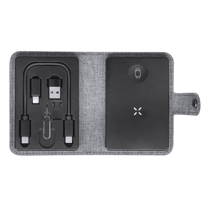 Étui avec base de charge sans fil et outils pour téléphone portable