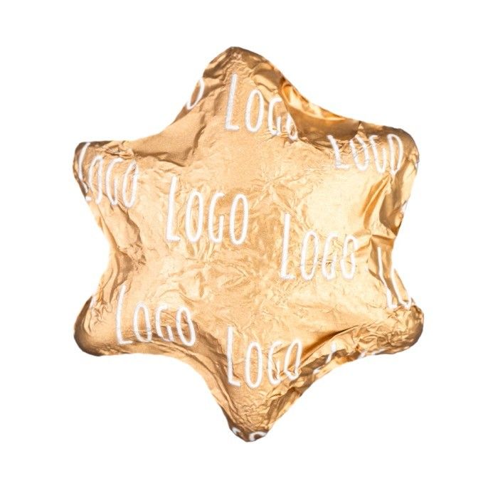 Chocolat en forme d'étoile, emballage individuel personnalisable 4g vue principale