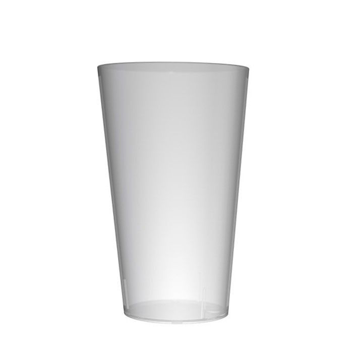 Gobelet en plastique sans BPA transparent avec bords de 500 ml vue principale