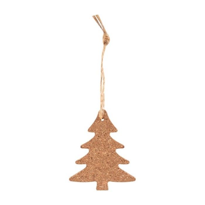 Décoration de Noël en liège en forme de sapin avec cordon