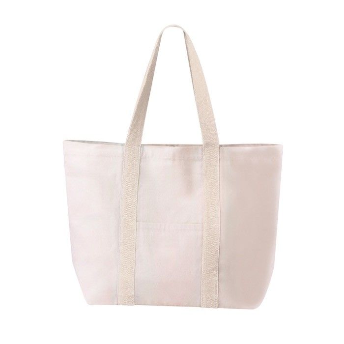 Sac en coton avec poche et fermeture magnétique 280 g/m² Eco Beach