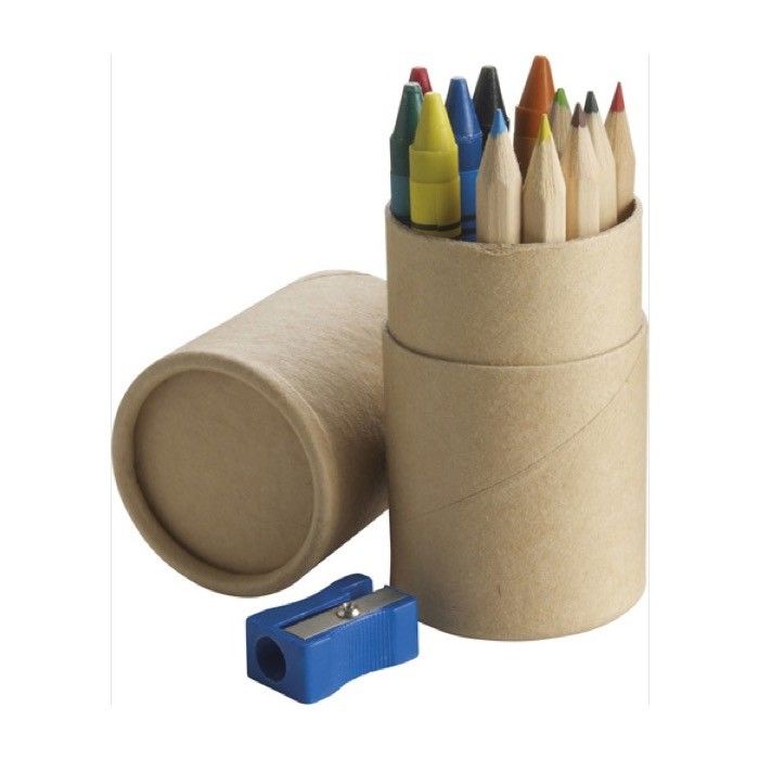 Trousse publicitaire avec crayons de couleur